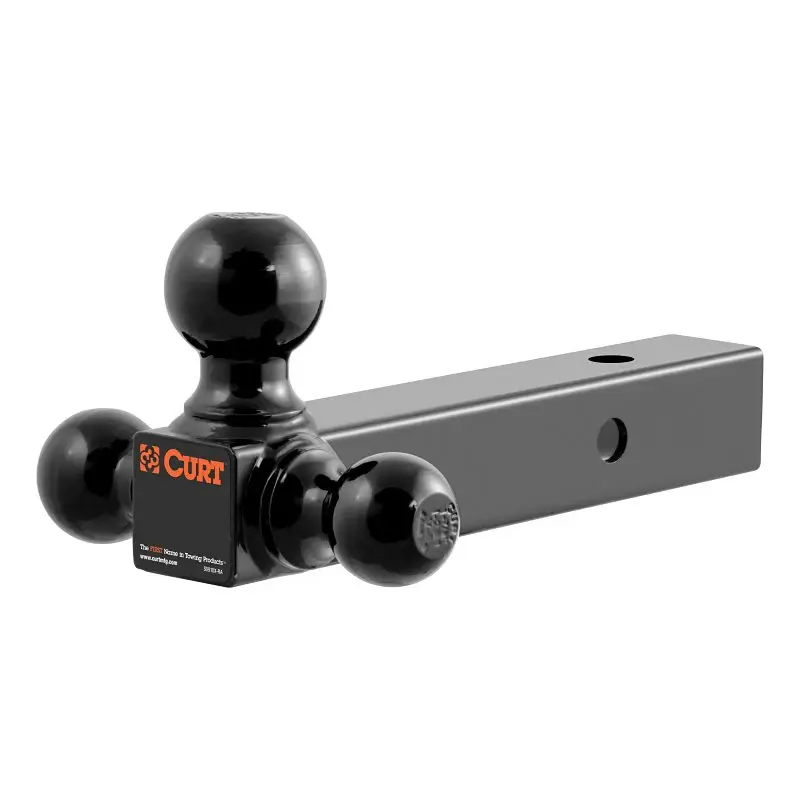 Curt 45652 Multi-Ball Mount, 1-7/8, 2, 2-5/16 Dia Hitch Ball, Carbon Hardened, Powder-Coated