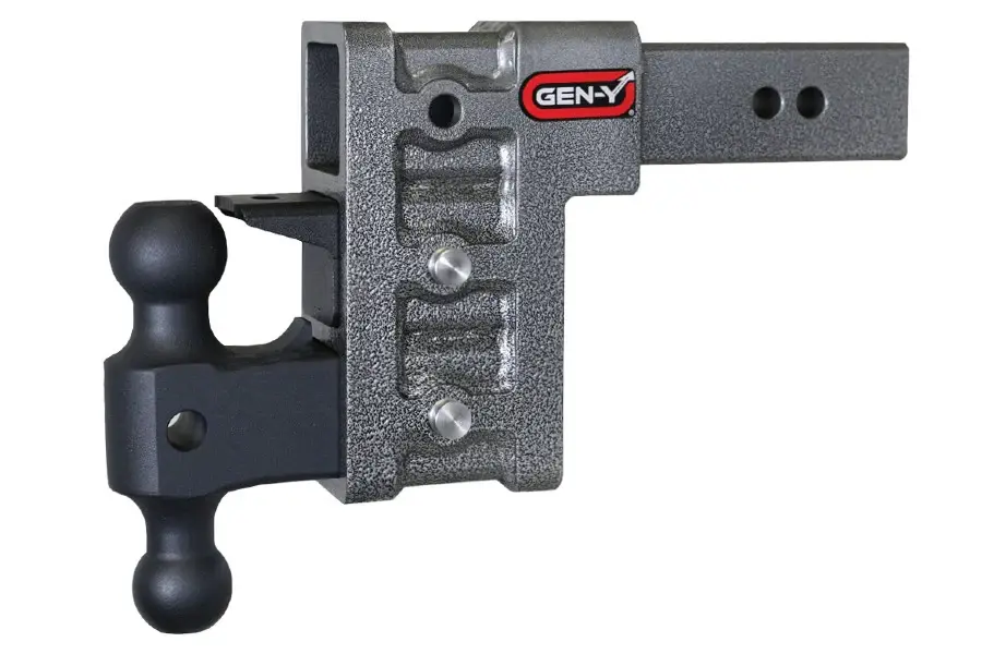 GEN-Y Hitch Mega Duty Drop Hitch w/ Ball Position and Pintle Lock - 2.5in Shank, 6in Drop, 21,000lb Tow Capacity