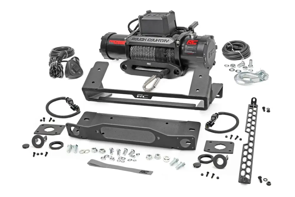 High Winch Attach w/12000S Winch, 2021+ Ford Bronco