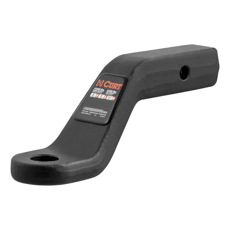 Curt 45341 Ball Affix, 8-1/2 L, 4 Drop, 3 Rise, Class 5 Hitch, Steel, Carbide