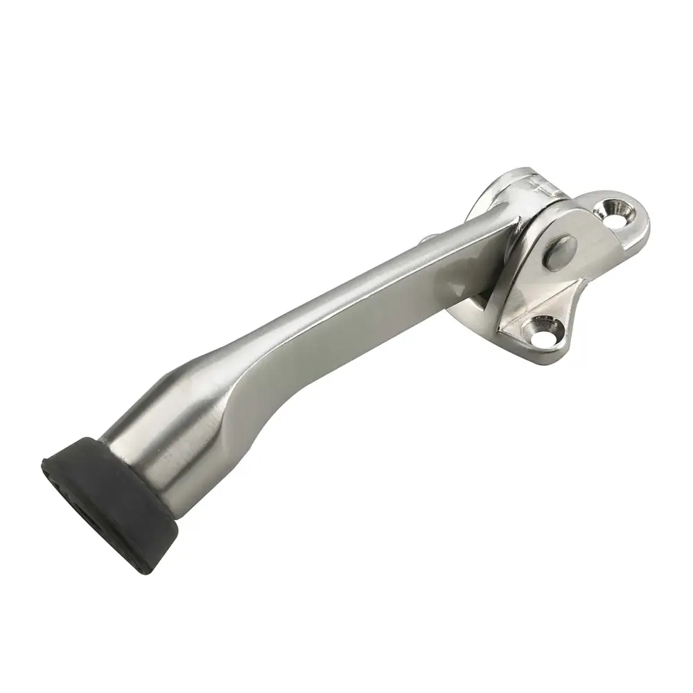 Brushed Nickel Door Holder Flip-Down, 5"