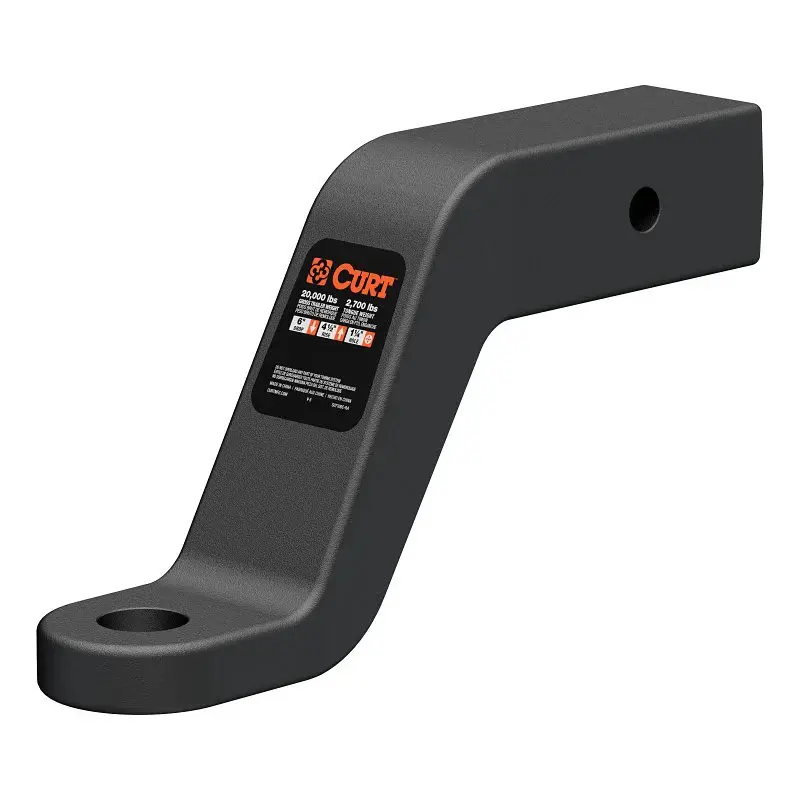 Curt 45459 Commercial-Duty Ball Mount, Class 5 Hitch, Carbon Stainless, Powder-Coated