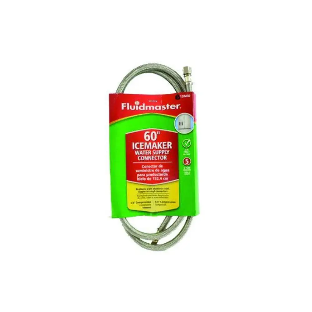 5' FLUIDMASTER ICEMAKER CONNECTORS STAINLESS METAL NO-BURST