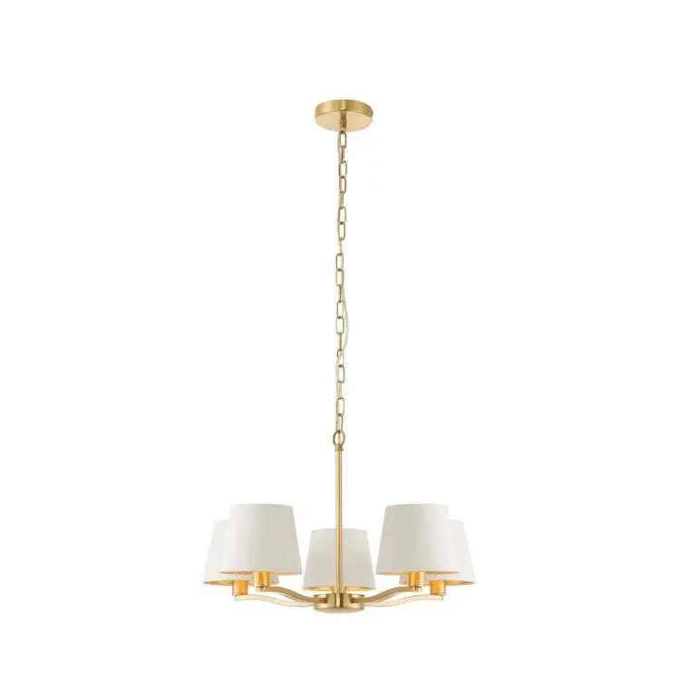 Hattie 5 Light Pendant Airy - Brushed Gold