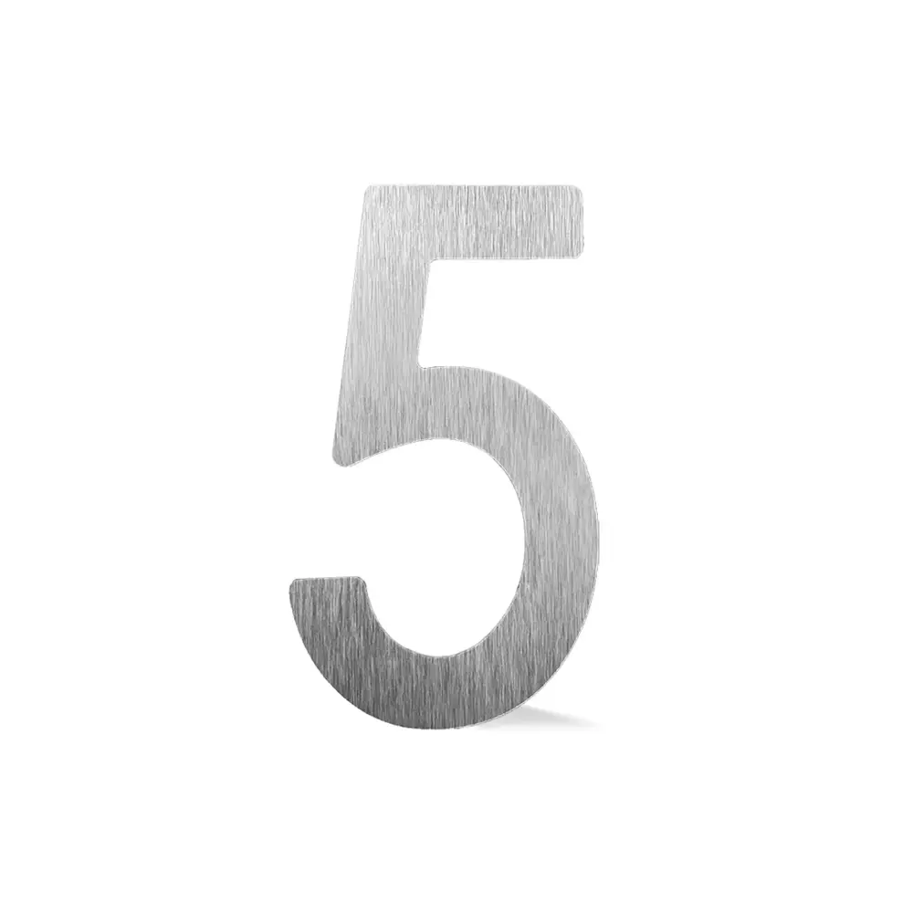 4'' Self-Adhesive Number ABS, #5 aluminium