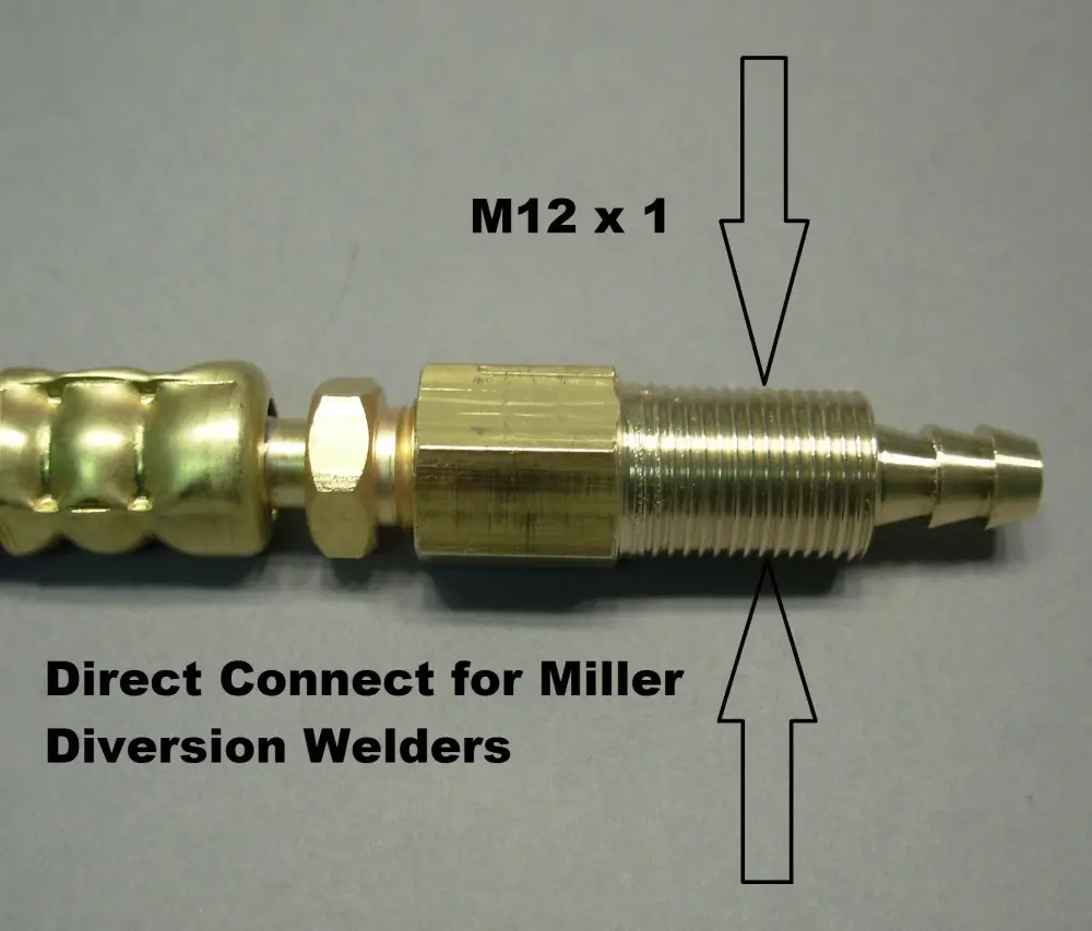 12V Electric Miller® Diversion Conversion Kit/TIG Torch Adapter to CK or WP Style Torch Connections