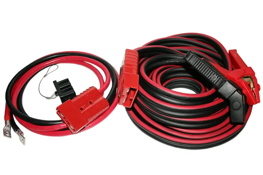 Bulldog Winch 25ft Booster Cable Set w/ Efficient Connects and 7.5ft Truck Wire