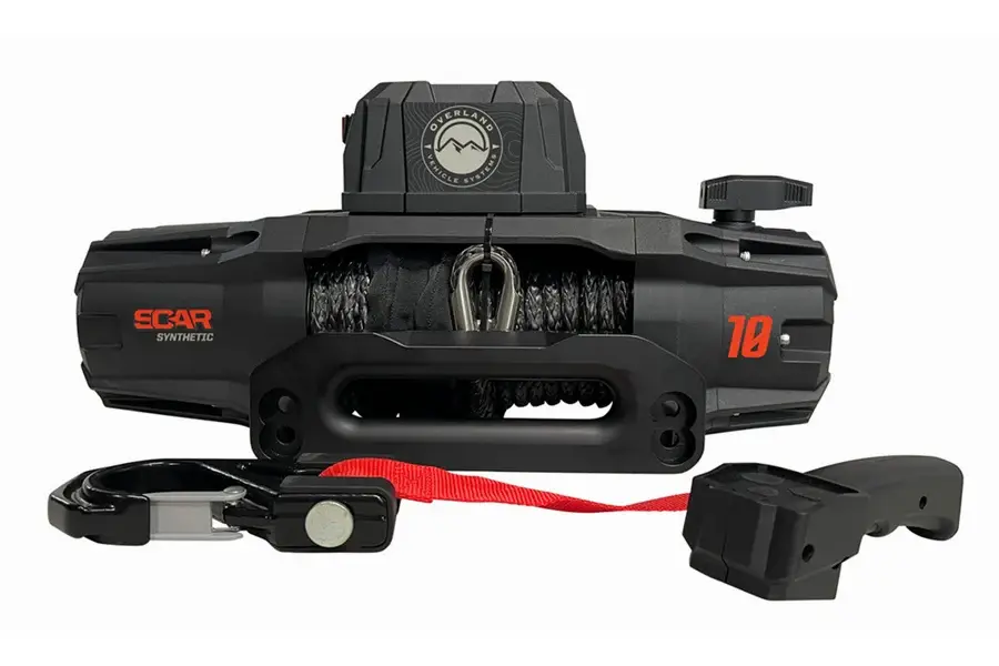 Overland Vehicle Systems Scar 10S Winch w/ Synthetic Rope and Untethered Remote