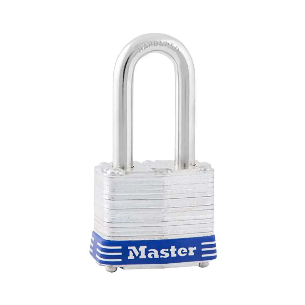 Spacious Laminated Steel Pin Tumbler Padlock 1-1/2'' Shackle, 1-9/16''