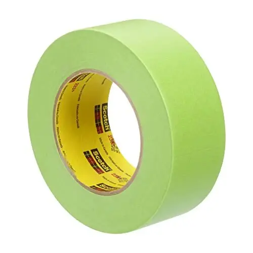 3M Scotch Performance Masking Tape 233+ 26340, Moisture Resistant, Flexible, Mint Color, 48 mm x 55 m, 12/Case