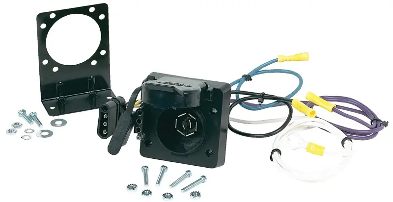 Hopkins Multi-Tow 47185 Trailer Connector, 4-Pole, Metal/Plastic Housing Material, Ebony