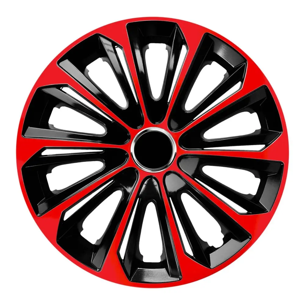 Hubcaps 16'' NRM EXTRA STRONG RUBY BLACK red-black 4 pieces