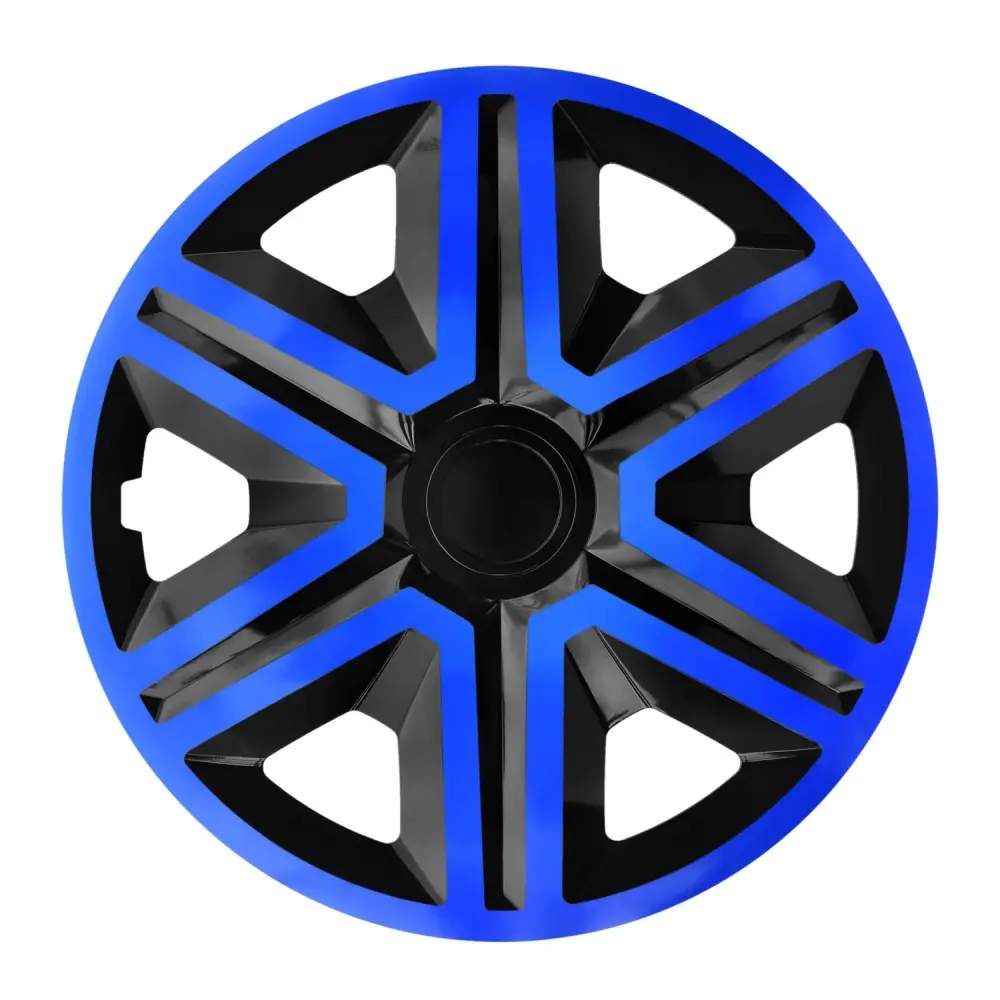 NRM Doublecolour Blue/Black 16" 4-Piece Adjust Hub Caps Wheel Covers 16" BlueBlack