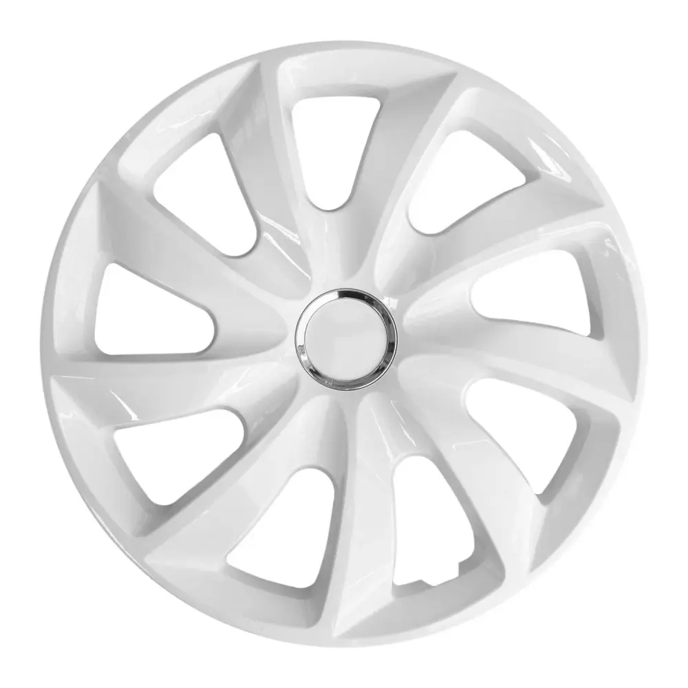 NRM 13" Hubcaps Wheel Covers Trims White ABS Weather Resistant Shockproof 4 PCS Place
