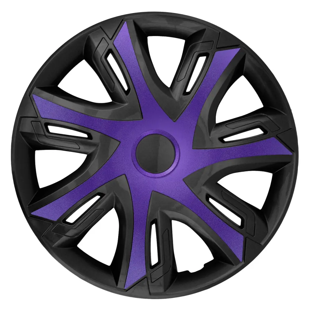NRM N-Power Wheel Covers Steel Rims Two Color Hubcaps Set 4pcs Car Vehicle Suitable Most Brands and Rims ABS Polymer (Purp...
