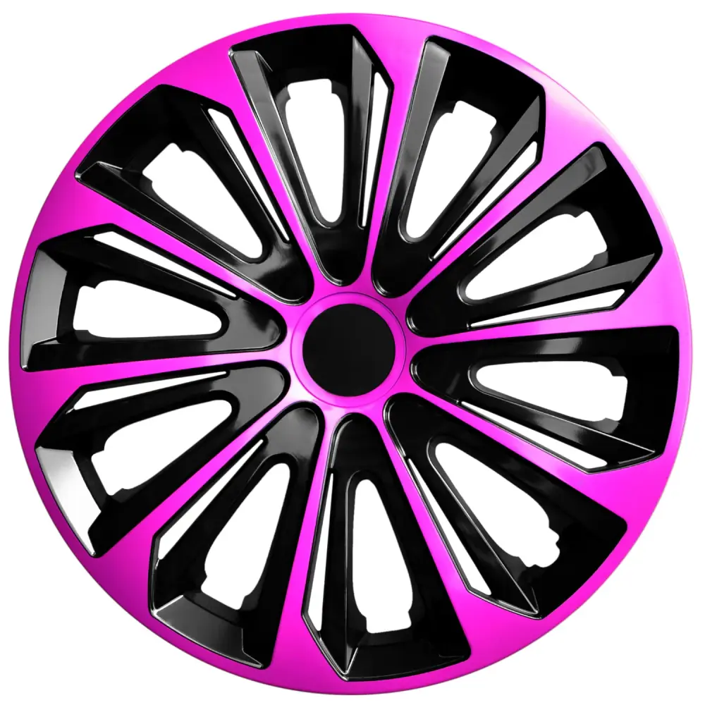 NRM STRONG DUO Hubcaps 15" Wheel Covers Set 4PCS Car ABS Pink Compatible 15 Weather Resistant
