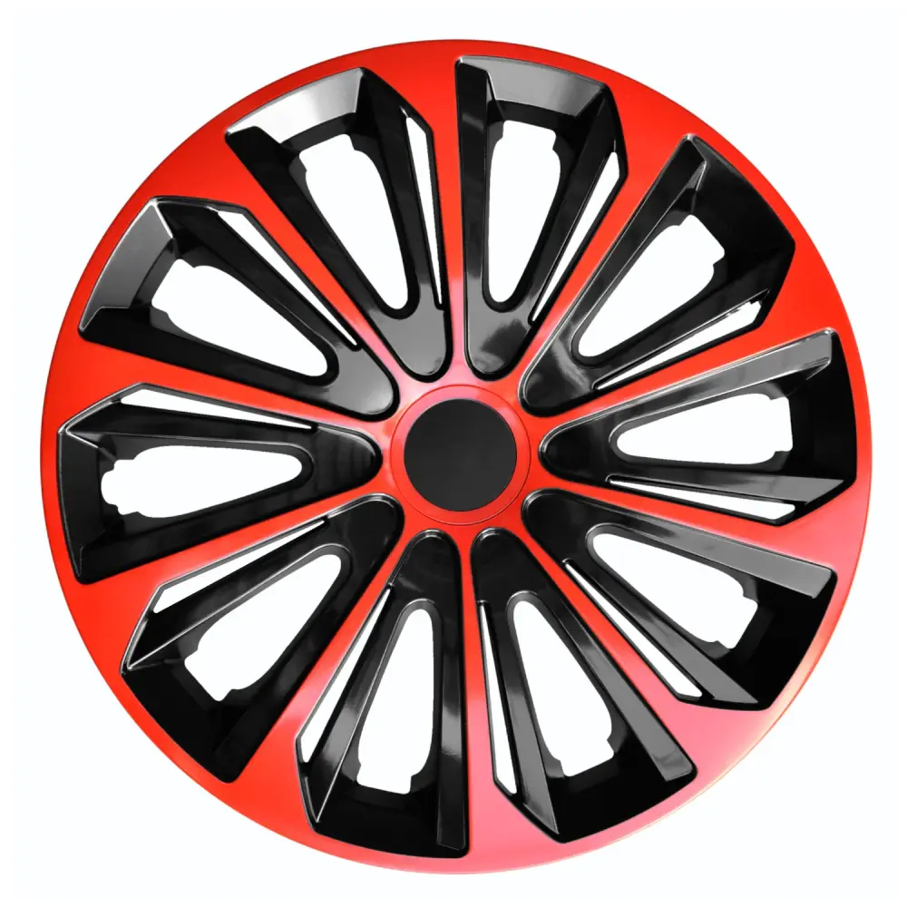 NRM Strong Duo Hubcaps 15" Wheel Covers Place 4PCS Car ABS Red Universal 15 Weather Resistant