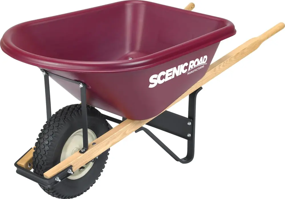 Scenic Road M6-1K 6cu Wheelbarrow Knobby Pneumatic Tire