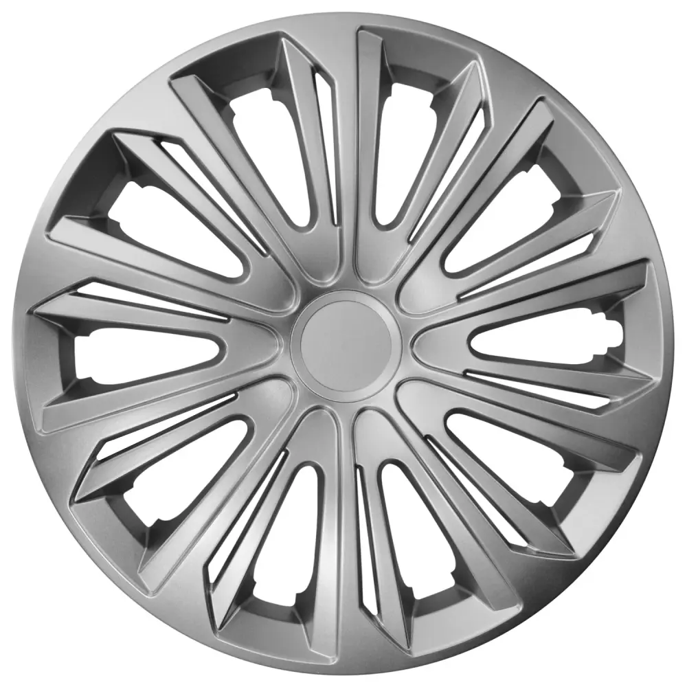 Set universal hubcaps 14" STRONG quicksilver 4 pieces
