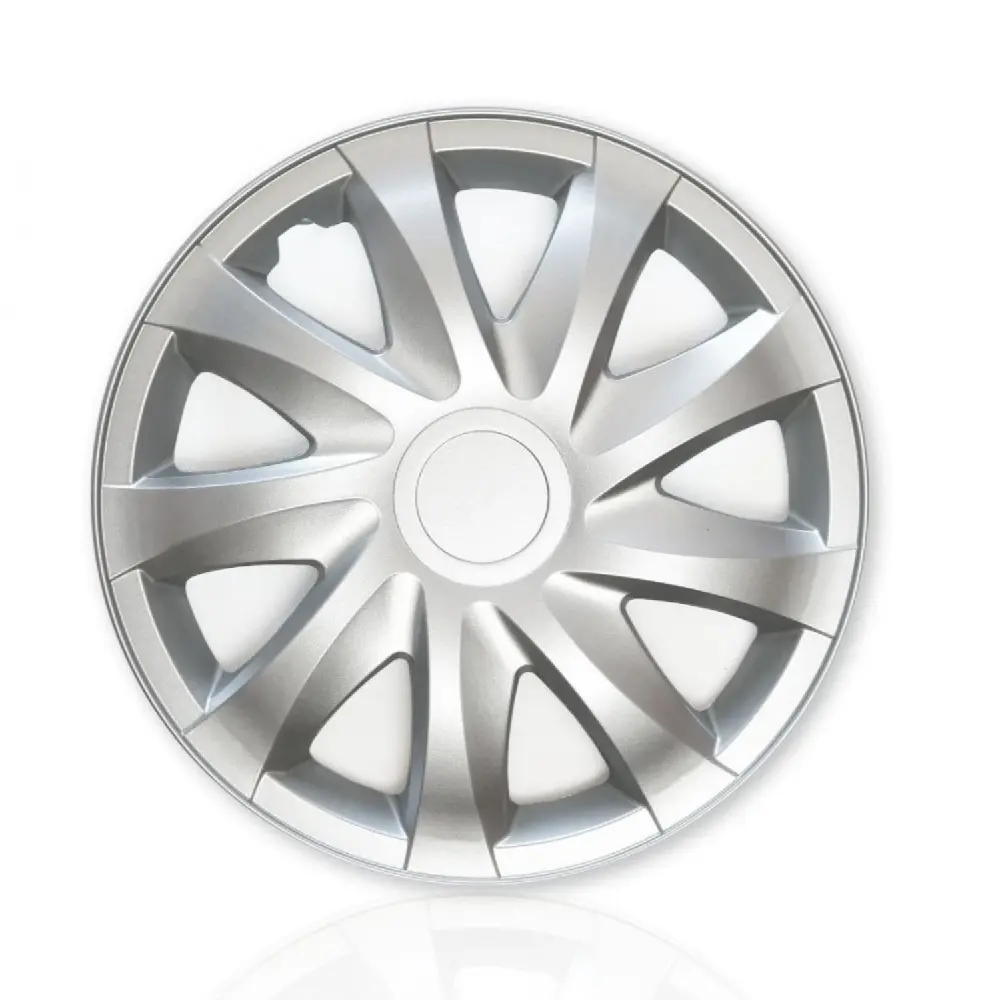 Universal hubcaps 15" Draco platinum press-on 4 pieces