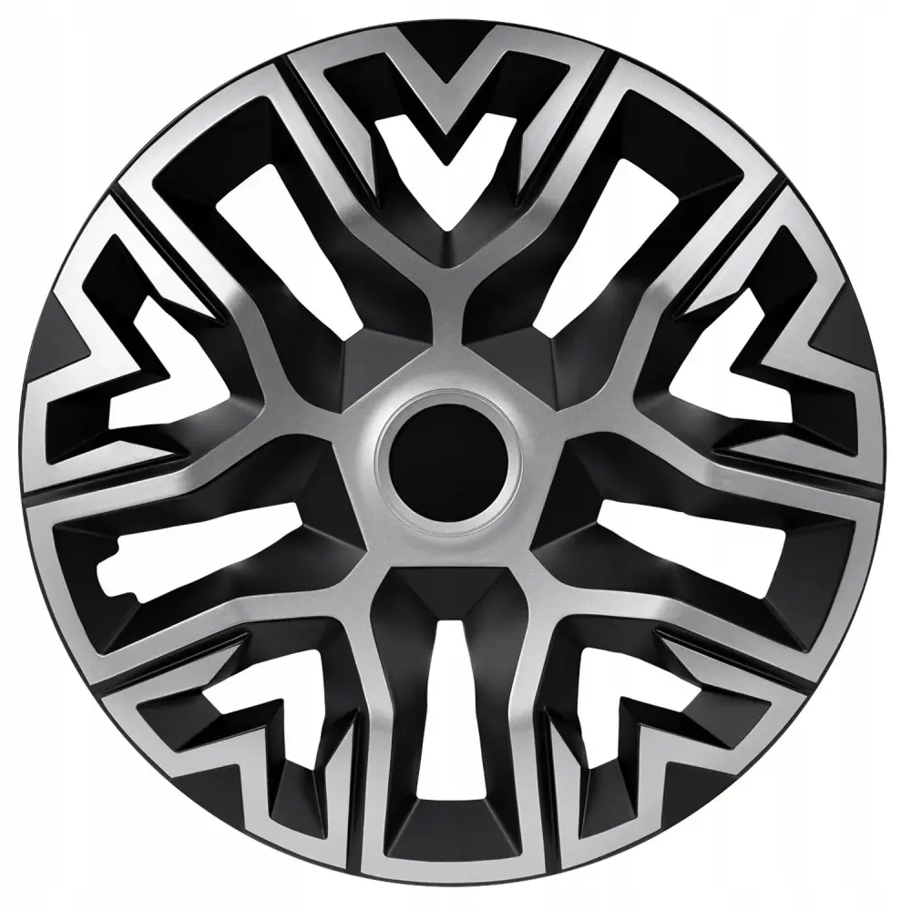 Universal hubcaps 14'' NRM Ultimate Bicolor silver and black 4 pieces