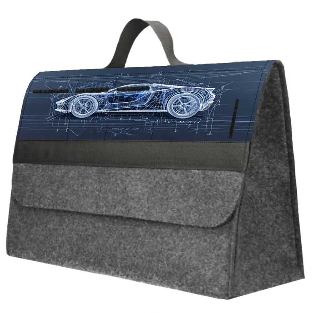 Car Trunk Organizer Bag, Durable Storage Solution, 46x20cm, Excellent Groceries, Tools, and Travel Essentials Phones and W...