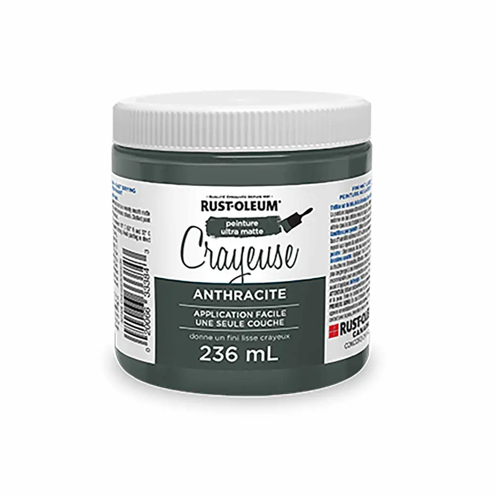 Chalked Ultra Matte Rubberized Paint Charcoal, 236 ml