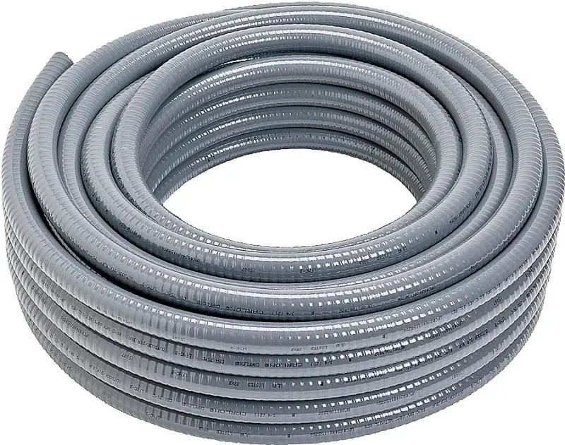 Carlon Carflex 15007-100 Conduit, 3/4 , 100 ft L, PVC, Charcoal