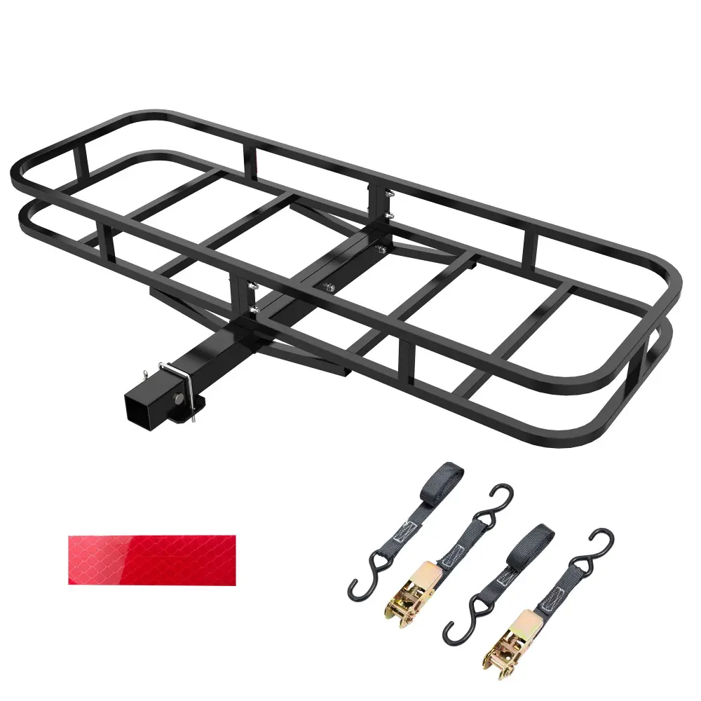 Heavy Duty Alloy Steel Cargo Basket 500 Lbs Load Capacity Cars, Suvs, Trucks, And Trailers - Midnight