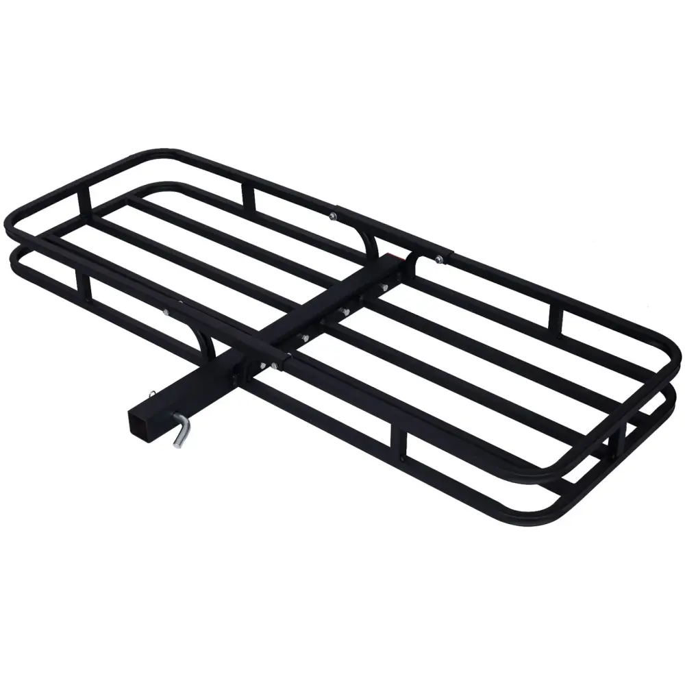 Heavy Duty Steel Hitch Mount Cargo Carrier Rack SUV, Truck, Car 2" Receiver - Ebony