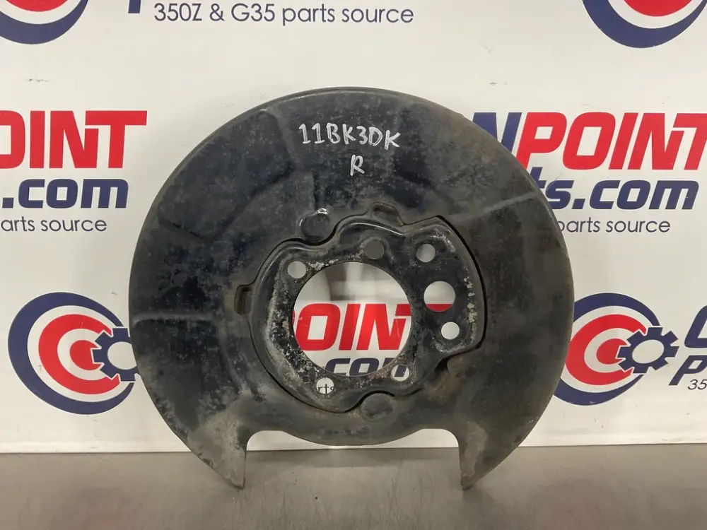 2006 Infiniti G35 Passenger Right Rear Brake Dust Cover Baffle OEM 11BK3DK