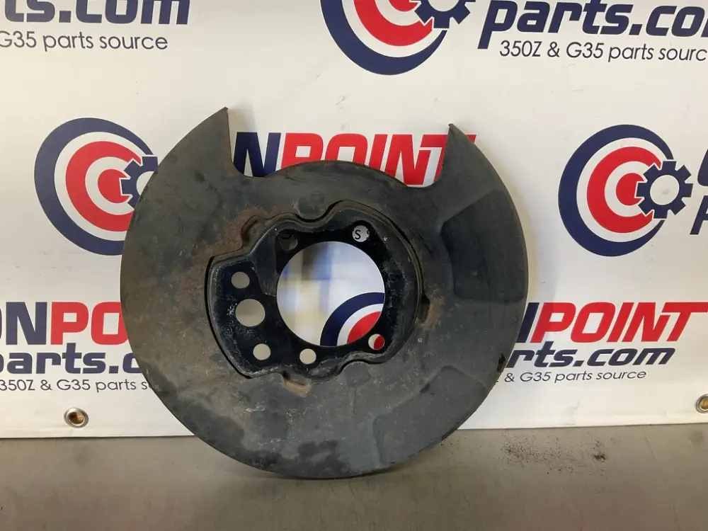 2008 Nissan 350Z Passenger Right Rear Brake Dust Shield OEM 23BJMDK