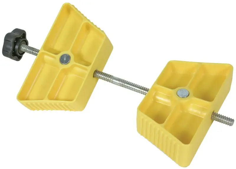 Camco USA 44622 Wheel Stop Chock, Plastic, Amber, : 26 to 30 Dia Tires Spacing 3-1/2 to 5-1/2