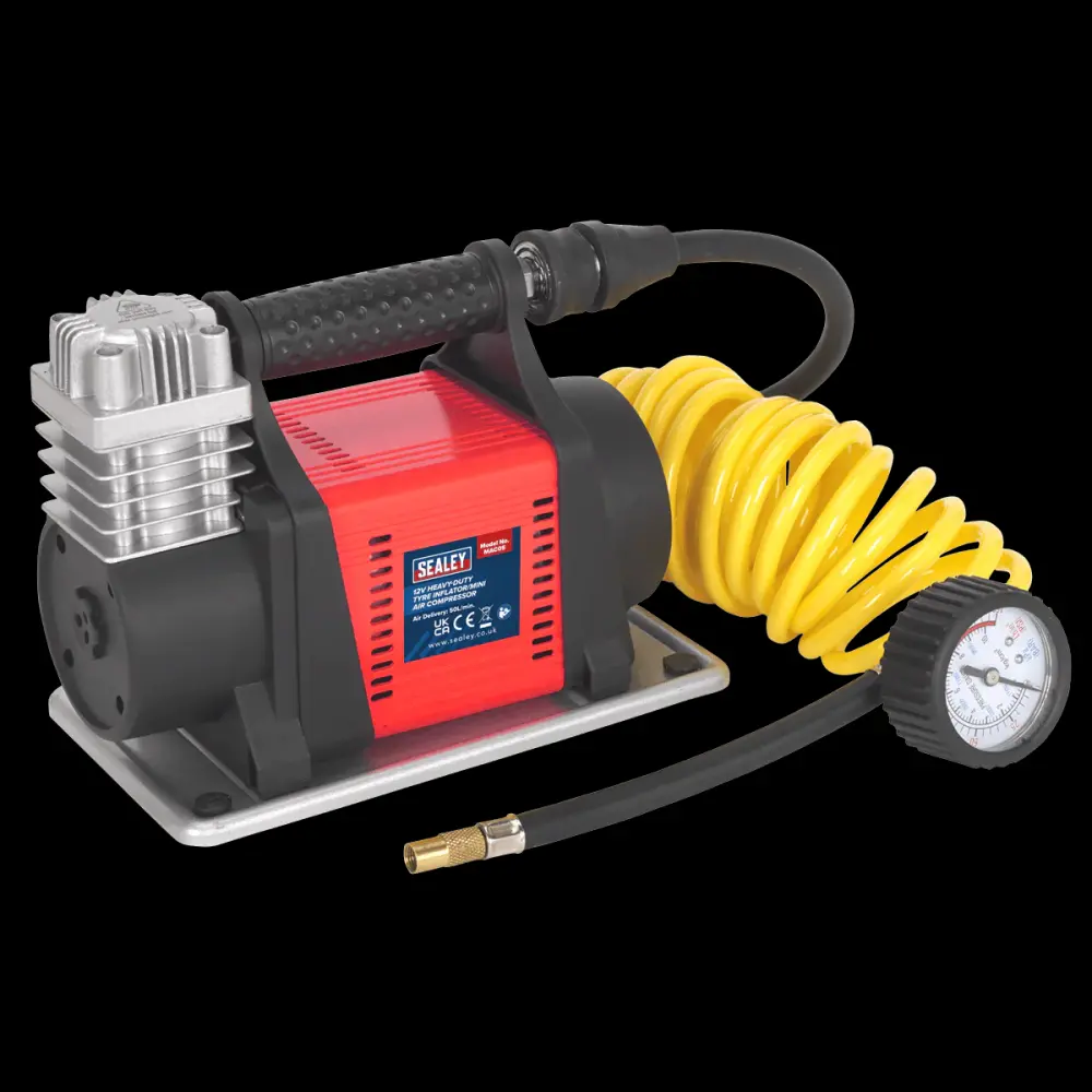 Sealey MAC05 Tyre Inflator/Mini Air Compressor 12V Rugged